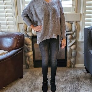 Onetheland Asymmetrical Boxy Knitted Top SALE